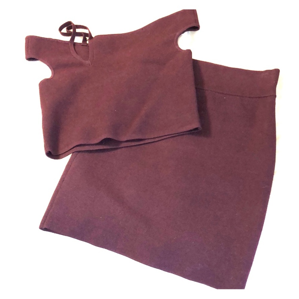 2 piece sweater skirt set